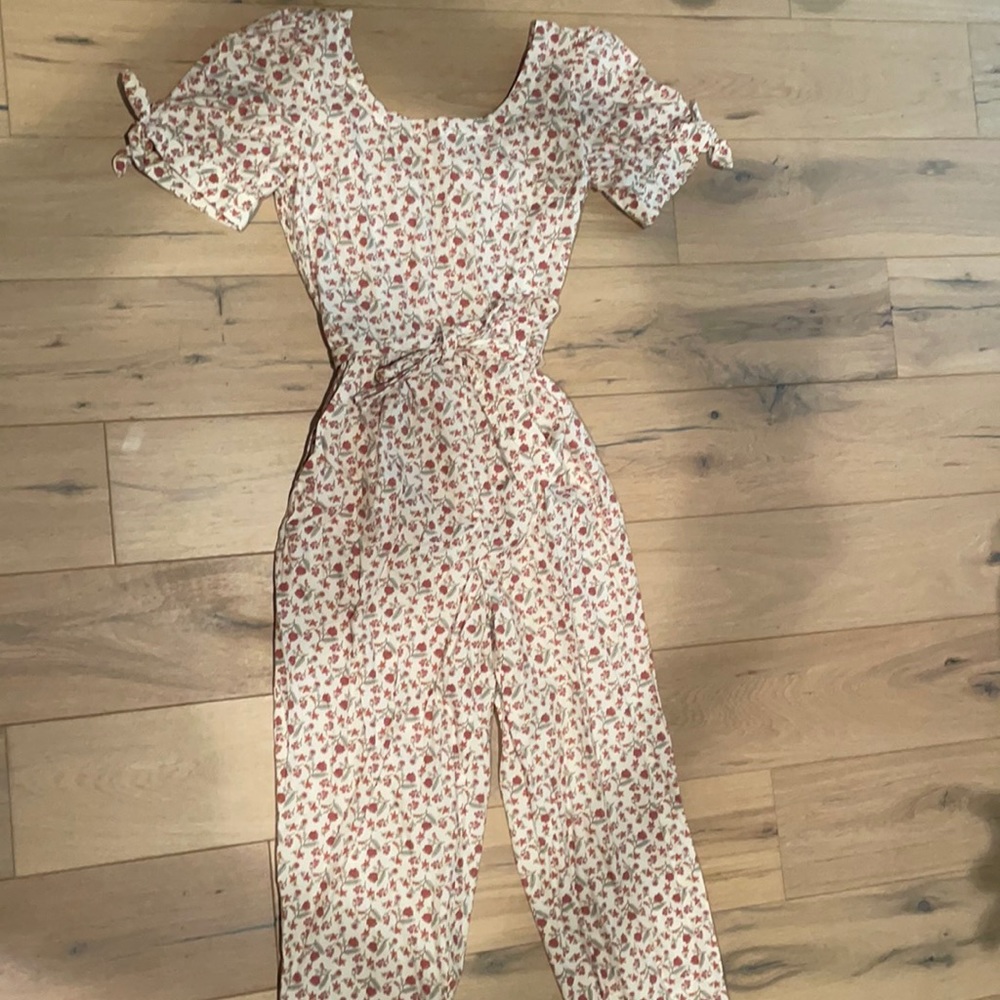 Girl meets glam iris floral romper jumpsuit